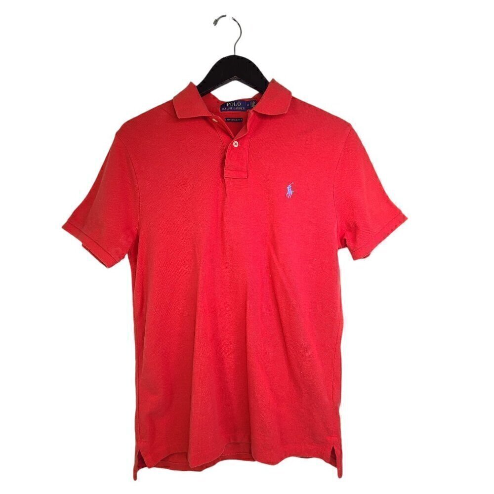 POLO Ralph Lauren Washed Red Polo Shirt Custom Slim Fit
